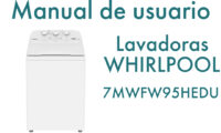 Manual de uso lavadora Whirlpool 7MWFW95HEDU