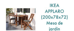 IKEA APPLARO (200x78x72) Mesa de jardín – Manual de uso